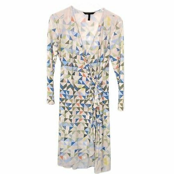 Adele Triangle print wrap dress - Picture 1 of 9